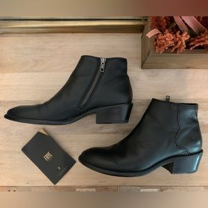 Frye Black Leather Booties